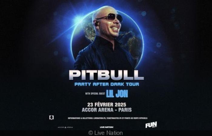 Pitbull bei einem Konzert in der Pariser Accor Arena im Februar 2025