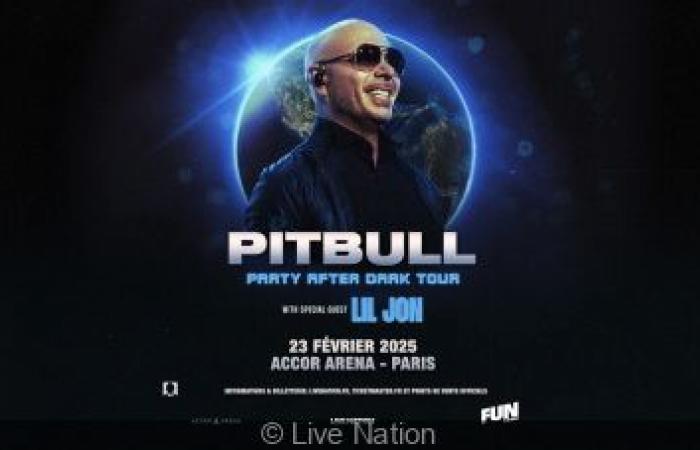 Pitbull bei einem Konzert in der Accor Arena in Paris im Februar 2025