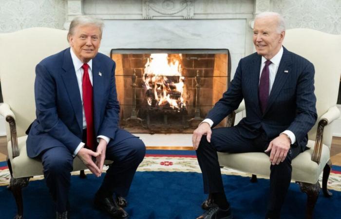 was Donald Trump und Joe Biden im Weißen Haus zueinander sagten