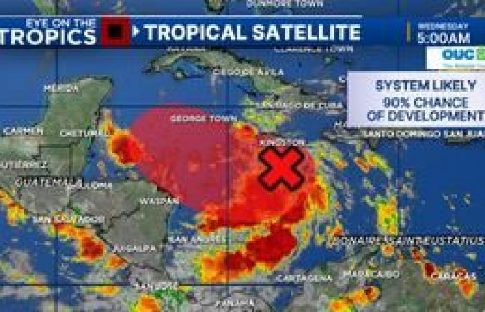 Die Daten zeigen, dass sich ein tropisches System entwickeln wird und sich nächste Woche auf Florida auswirken könnte