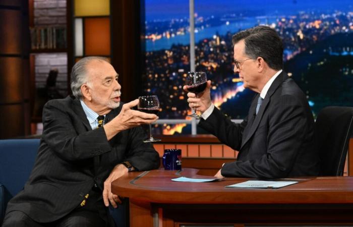 Francis Ford Coppola und Stephen Colbert setzten sich schließlich zusammen, um über Megalopolis – Jabs and All – zu sprechen