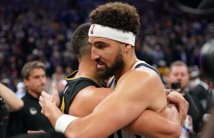 Klay Thompson von den Mavs wird von den Warriors bei der Rückkehr in die Bay Area gefeiert