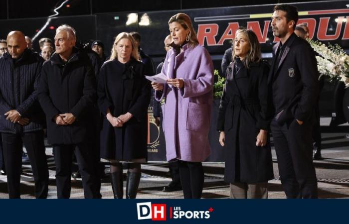 Am Vorabend des Spiels gegen Belgien würdigten die italienische Delegation und die belgischen Behörden die Opfer der Heysel-Tragödie (VIDEO)