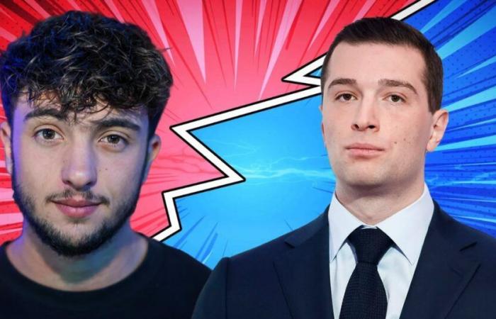 Jordan Bardella gibt ihm seine Unterstützung, der YouTuber stellt den Anführer des RN neu dar