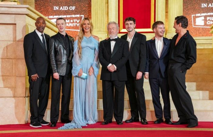 Paul Mescal, Connie Nielsen und Denzel Washington betraten den roten Teppich bei der London Royal-Premiere von „Gladiator II“ – Fotos