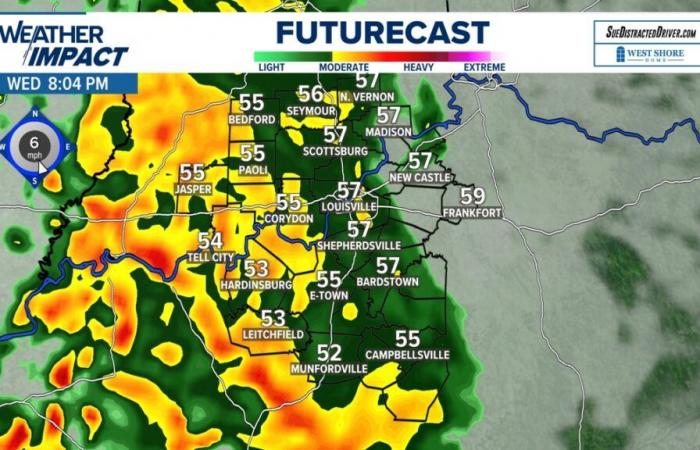 Einige Landkreise in Kentucky rechneten mit über einem Zoll Regen