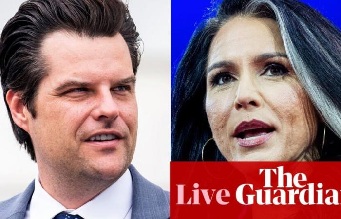 Trump kündigt Matt Gaetz als Generalstaatsanwalt und Tulsi Gabbard als Spitzengeheimdienstposten an – US-Politik live | US-Wahlen 2024