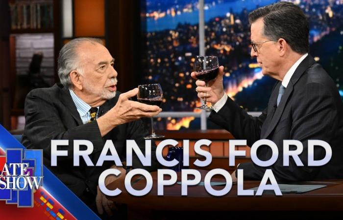 Francis Ford Coppola und Stephen Colbert setzten sich schließlich zusammen, um über Megalopolis – Jabs and All – zu sprechen