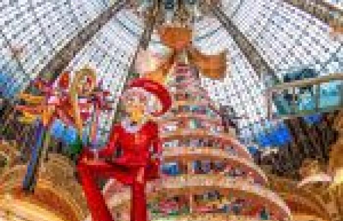 Einweihung der Fenster und des Weihnachtsbaums der Galeries Lafayette 2024 zu ihrem 130. Weihnachtsfest