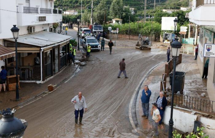 DANA, in Malaga: Überlauf des Flusses Benamargosa