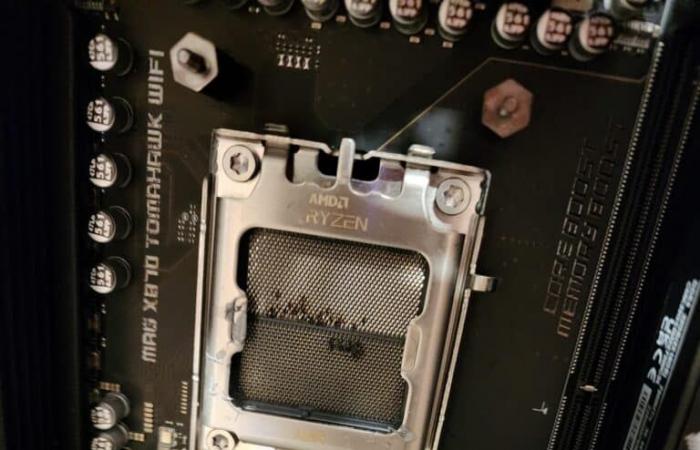 Der Ryzen 7 9800X3D überhitzt so weit, dass er die Lagerbestände auf dem Motherboard eines Benutzers verbrennt