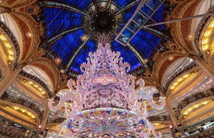 Einweihung der Fenster und des Weihnachtsbaums der Galeries Lafayette 2024 zu ihrem 130. Weihnachtsfest