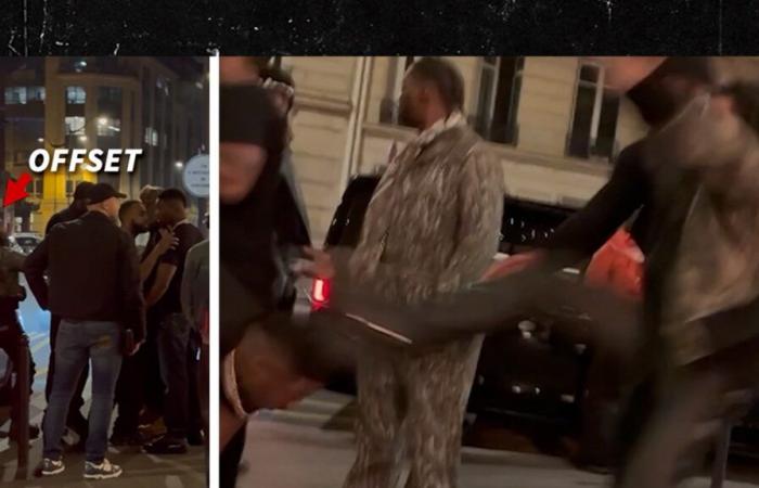 Offset und sein Gefolge prügeln sich mit rivalisierender Rap-Crew in Paris in Wild Video