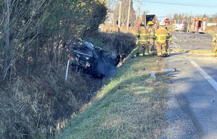 Ein Toter und vier Verletzte nach einem Zusammenstoß in Saint-Edmond-de-Grantham