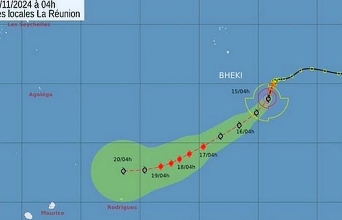 Bheki, starker Tropensturm Nr. 3, ist 2.400 km von Réunion entfernt