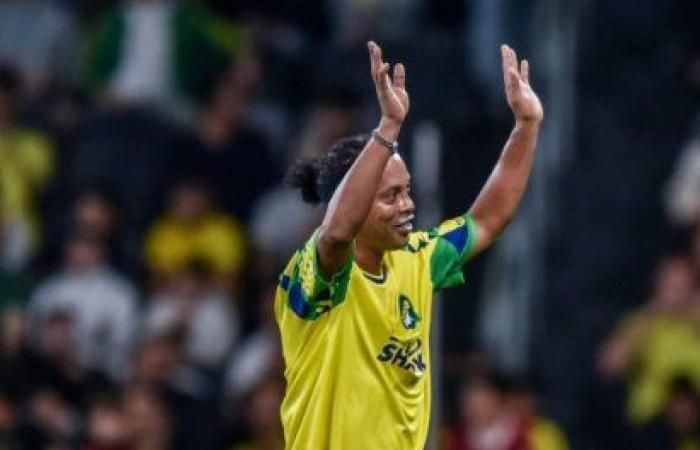 Ronaldinho in Angers für ein Galaspiel