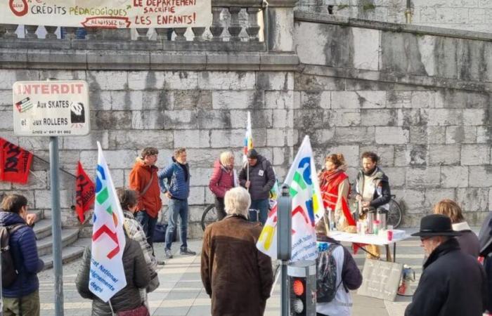 Wirsing. Demonstration von Lehrgewerkschaften und Mitarbeitern öffentlicher Hochschulen