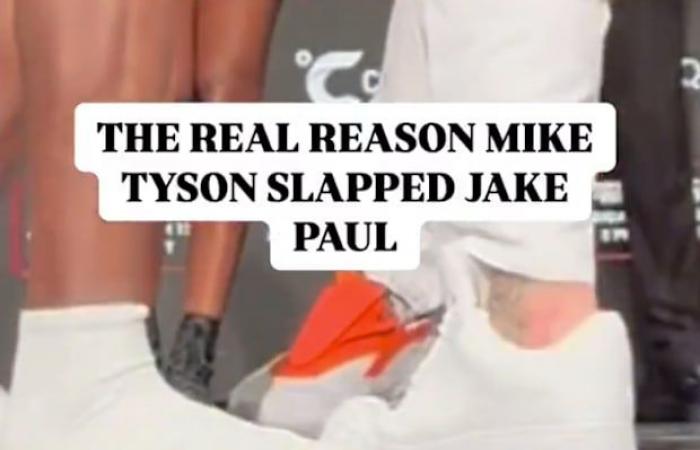 Warum Mike Tyson Jake Paul geohrfeigt hat, wird in einem Zeitlupenvideo enthüllt