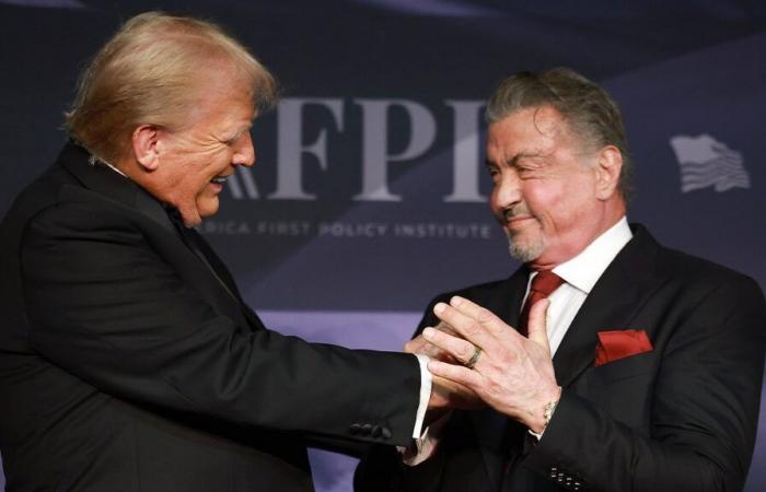 Sylvester Stallone bezeichnet Trump bei der AFPI-Gala als „zweiten George Washington“.