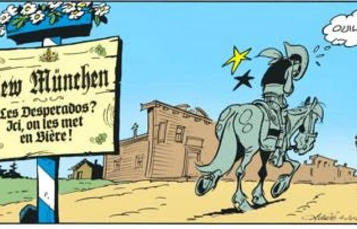 Lucky Luke steht vor dem Hopfenstreik, alles ist gut