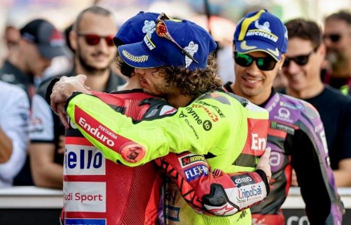 MotoGP, Barcelona J1, Marco Bezzecchi (Ducati/2): „Pecco Bagnaia zu beruhigen ist schwierig, weil er viel ruhiger ist als wir“