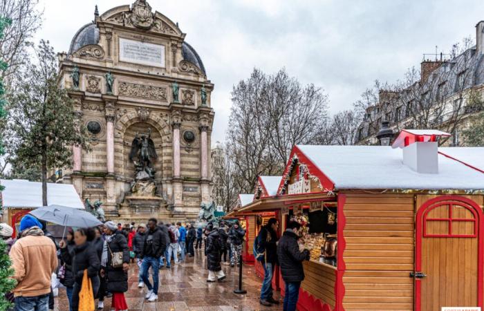 Der Made in France Weihnachtsmarkt von Saint-Michel in Paris 2024