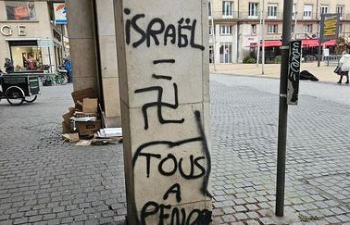 Ein Mann wurde in Amiens nach Hakenkreuz- und Anti-Israel-Tags festgenommen