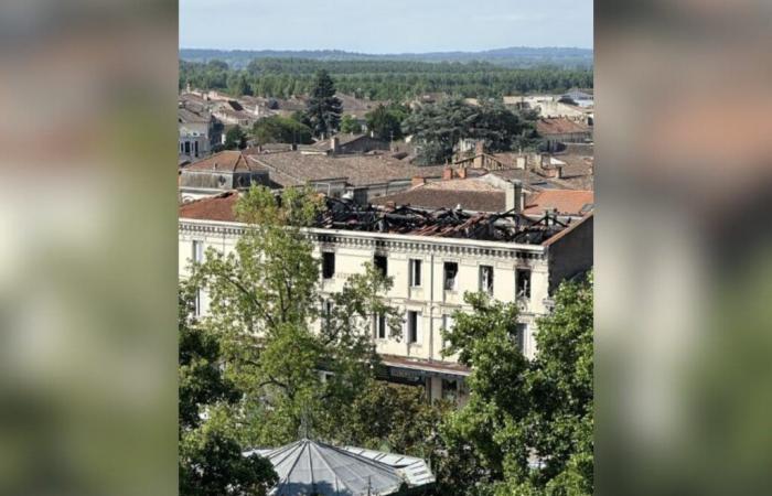 Der Plan des Rathauses von Marmande, dieses durch einen Brand zerstörte symbolträchtige Gebäude zu retten