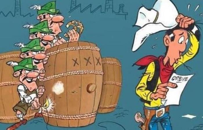 In „A Cowboy Under Pressure“ trifft Lucky Luke Trumps Großvater, einen bayerischen Einwanderer