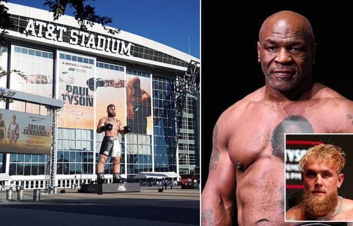 Jake Paul vs. Mike Tyson LIVE: Aktualisierungen der britischen Startzeit, Punktekarte und Runde für Runde, während der YouTuber und ehemalige Boxer Paul, 27, im umstrittenen Netflix-Kampf gegen „Iron Mike“, 58, antritt