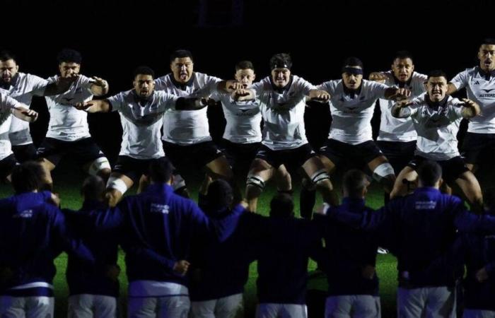 VIDEO. Bilder vom Haka der All Blacks gegen die Blues für das Tour-Testspiel im Herbst