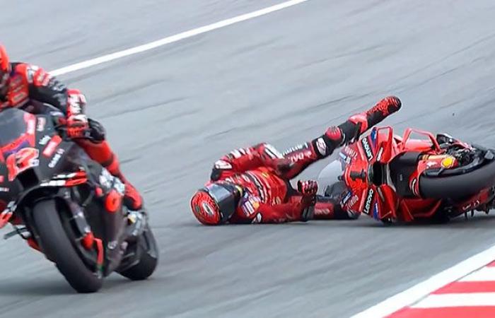 MotoGP, Barcelona J1: Maverick Viñales (Aprilia/6) erzählt seine Version des Unfalls mit Bagnaia