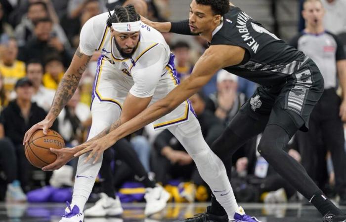 Victor Wembanyama und die Spurs verlieren das Duell gegen die von Anthony Davis angeführten Lakers