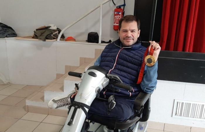 Als Goldmedaillengewinner bei den Paralympischen Spielen in Paris kam er nach Guémené-Penfao