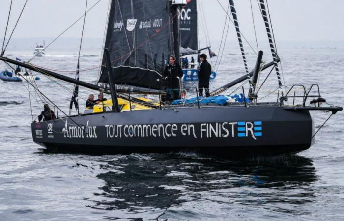 Schleier. Jean Le Cam übernimmt das Kommando über die Vendée Globe vor der Küste Madeiras