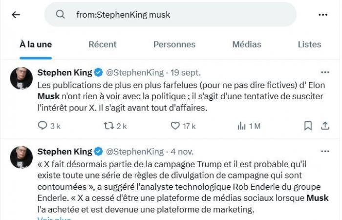 Nein, Elon Musk hat Stephen King nicht aus X verbannt (aber er ist alleine gegangen)