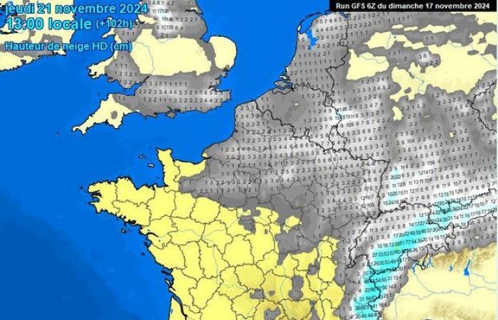 Am Donnerstag könnte es in den Ebenen im Norden Frankreichs schneien: Karten, um die Situation zu verstehen