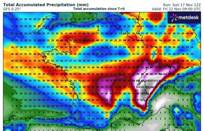 neues Update zum schlechten Wetter in den nächsten Tagen 17.11.2024