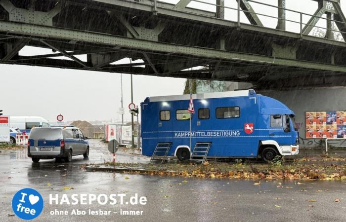 Mit knapp einer Stunde Verspätung kann die Bombenräumung im Lokviertel Osnabrück beginnen