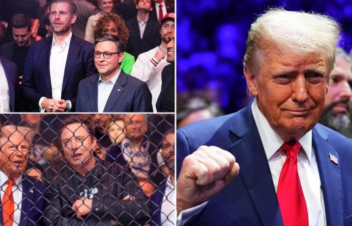 Trump wird von Top-Verbündeten flankiert, Kabinettsbesetzung bei UFC 309: „USA, USA“