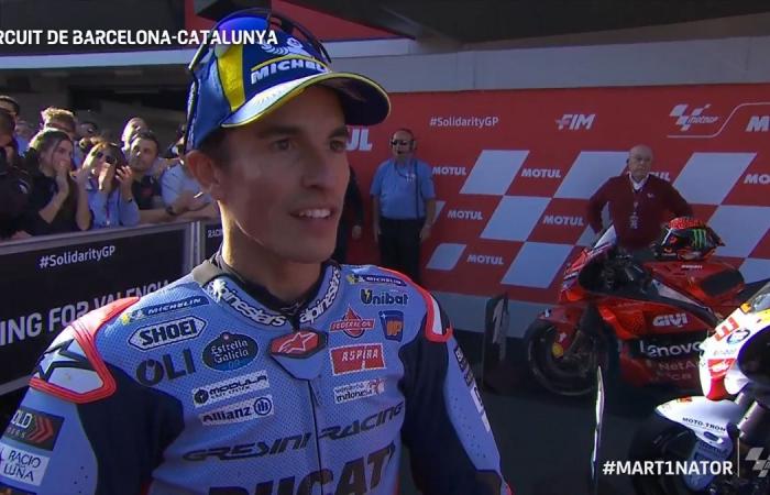 MotoGP, Barcelona J3, Marc Marquez (Ducati/2): „Glückwunsch an Jorge Martin, seine Familie und sein Team. Er muss es genießen. Der erste Titel ist der Beste und etwas Besonderes.“