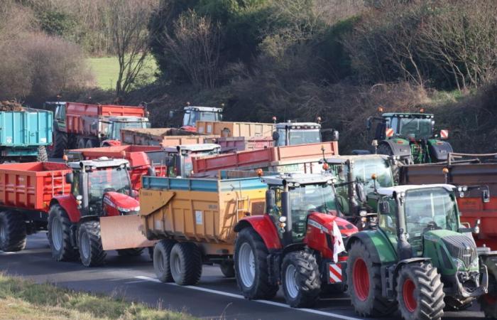 Landwirte kündigten an drei Kreisverkehren an