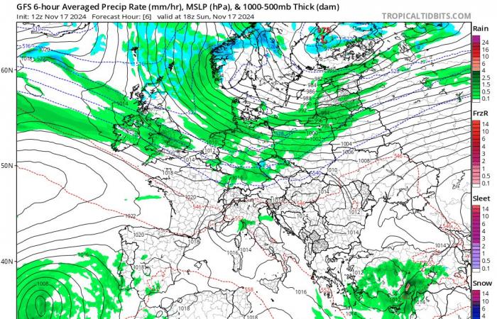 neues Update zum schlechten Wetter in den nächsten Tagen 17.11.2024