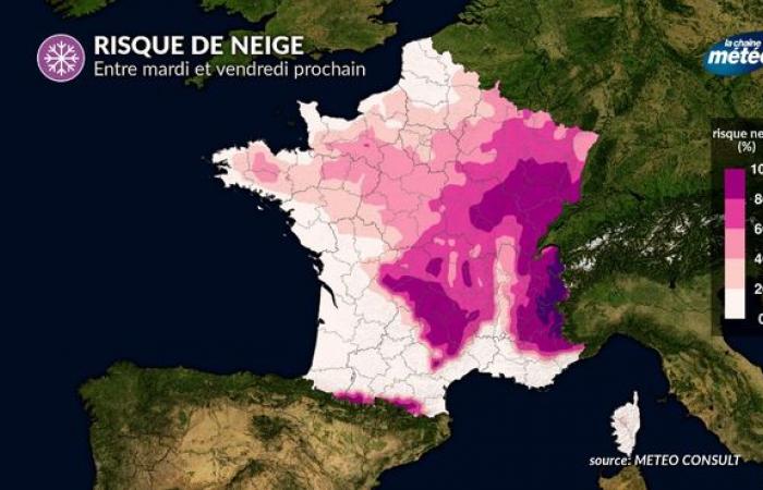 Schnee: Regionen, in denen es in den Ebenen fallen kann