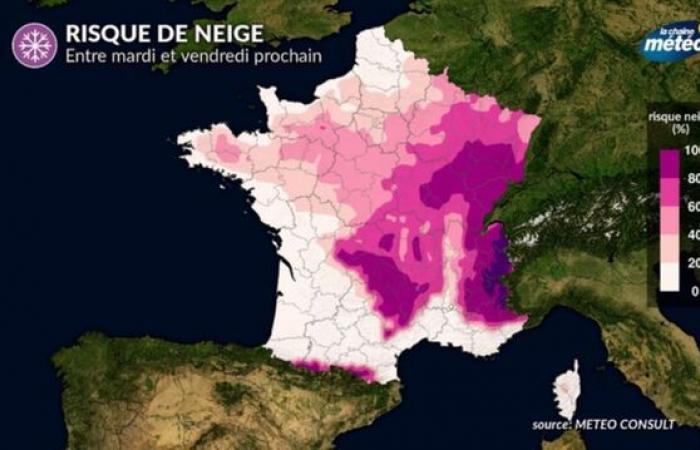 Am Donnerstag könnte es in den Ebenen im Norden Frankreichs schneien: Karten, um die Situation zu verstehen