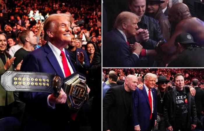 Trump begrüßte mit tosendem Applaus seine triumphale Rückkehr zu MSG für UFC 309 mit Elon Musk und Mike Johnson im Schlepptau