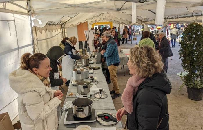 Großer Erfolg für die Potage des Chefs in Puy-en-Velay mit tausend verkauften Litern