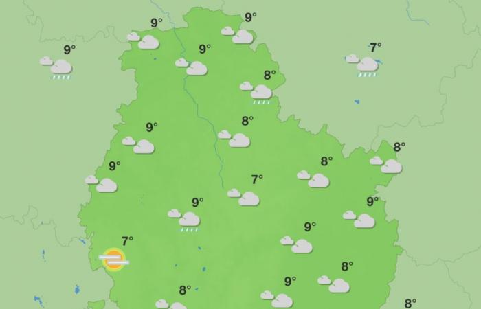 Wetter in Côte-d’Or – Eine Woche, die von Kälte und Niederschlag oder sogar Schnee geprägt ist