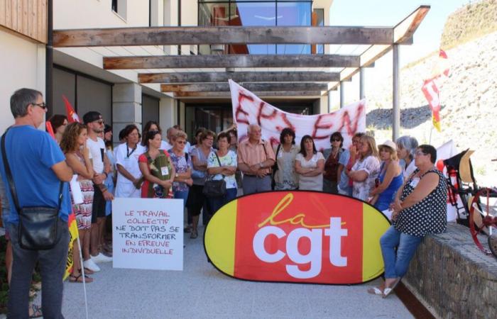 Mobilisierung in Seyne les Alpes, während der Tagesempfang der Gesundheitseinrichtung gefährdet wäre