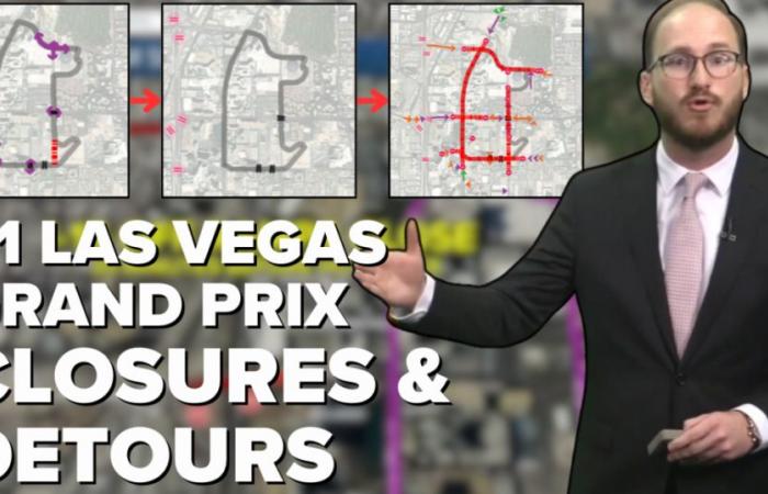 Schauen Sie sich die Straßensperrungen dieser Woche für den Formel-1-Grand-Prix von Las Vegas genauer an